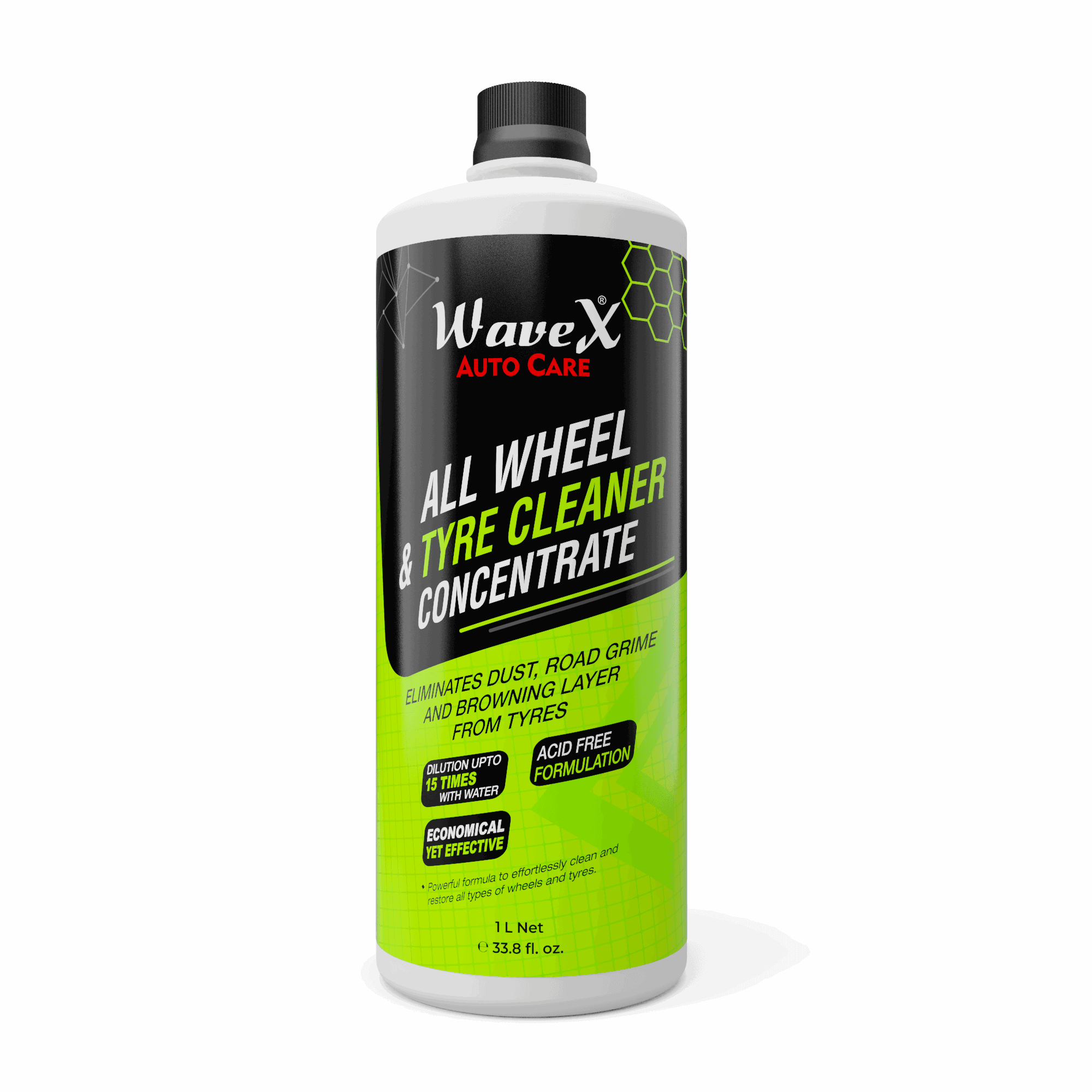 All Wheel And Tyre Cleaner for Car Concentrate 1 Litre | Acid Free Formulation - All Wheel Safe