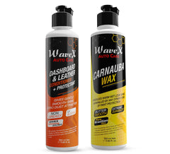 Car Body Polish Carnauba Wax 350ml + Car Dashboard and Leather Polish 350ml - Detailing Store