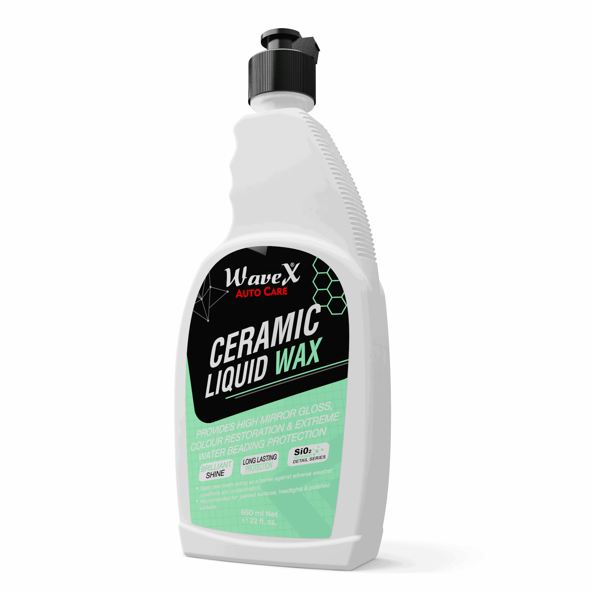 SiO2 Ceramic Liquid Wax for Cars and Bikes 650 ml, Gives Deep Gloss and Ultimate Hydrophobic Protection