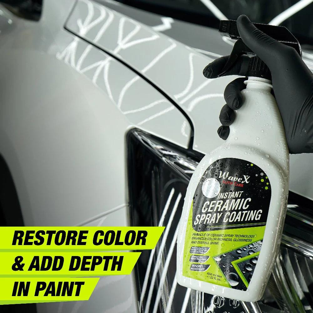 Instant Ceramic Coating for Car 650ml – Easy to Apply, Just Spray and Wipe, Super Hydrophobic, Extreme Gloss, Smoothness and Protects Paint - Detailing Store