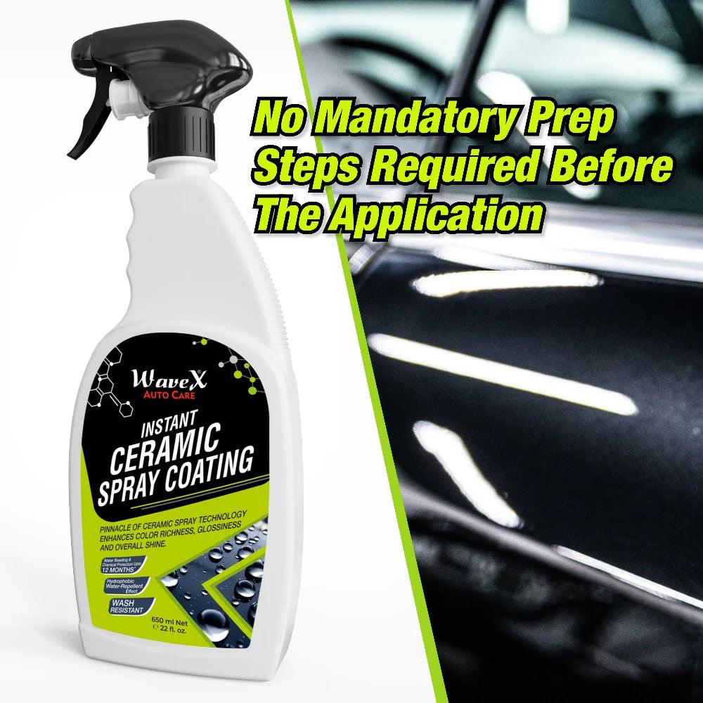 Instant Ceramic Coating for Car 650ml – Easy to Apply, Just Spray and Wipe, Super Hydrophobic, Extreme Gloss, Smoothness and Protects Paint - Detailing Store