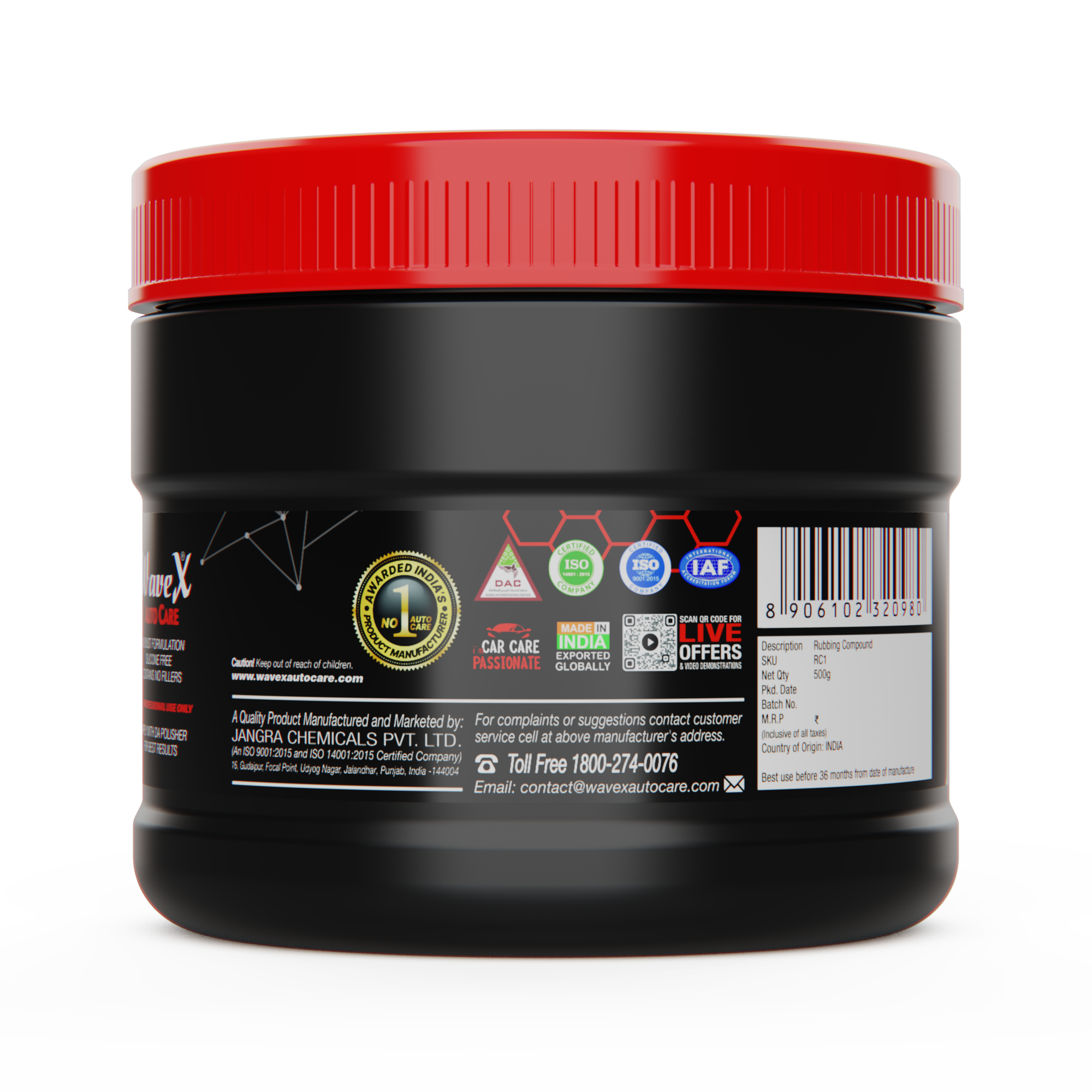 Heavy Hard Cut Rubbing Compound  (500gm) - Detailing Store