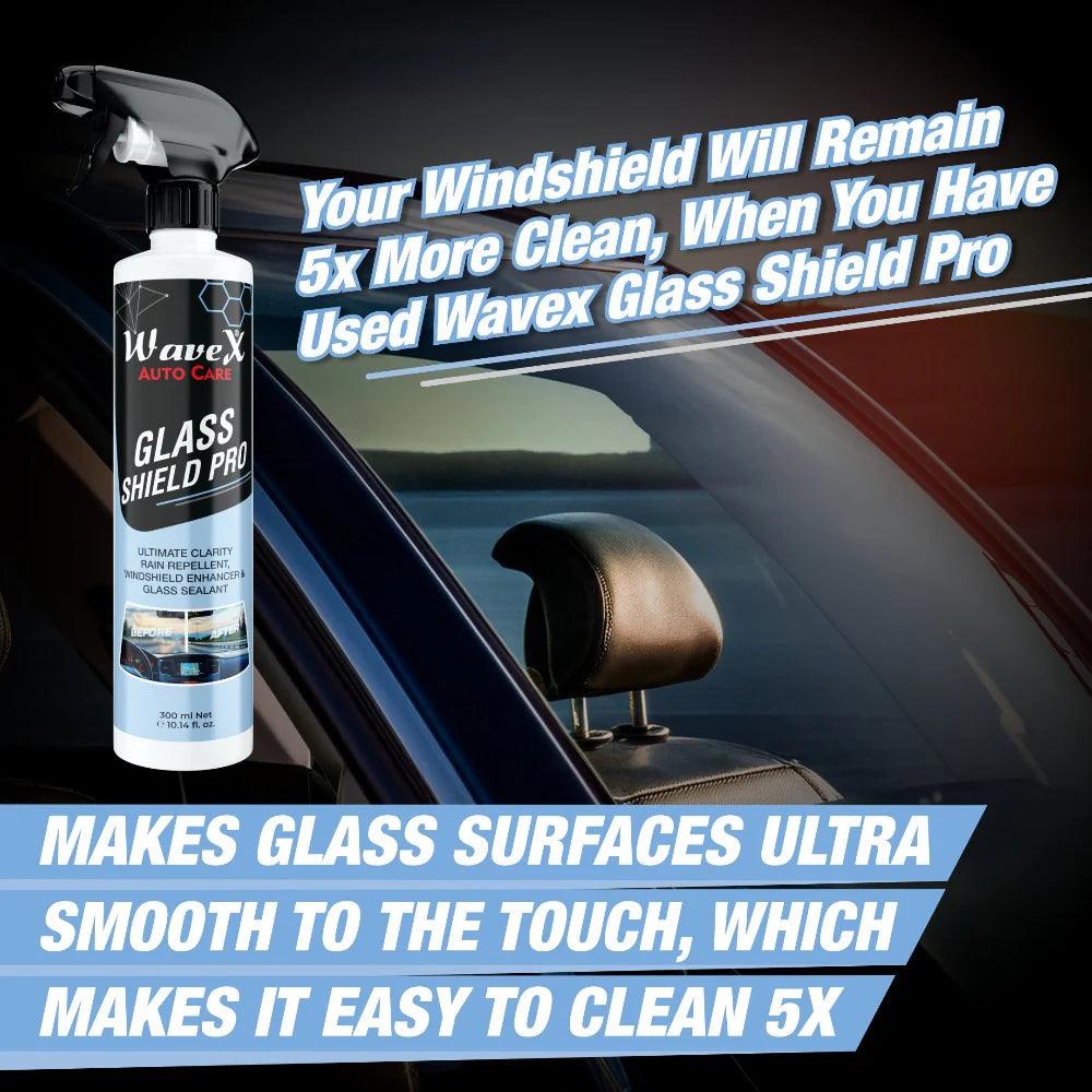 Glass Shield Pro Car Glass Cleaner & Rain Repellent for Car Windshield 300ml | SiO2 Infused Car Glass & Windshield Cleaner - Detailing Store