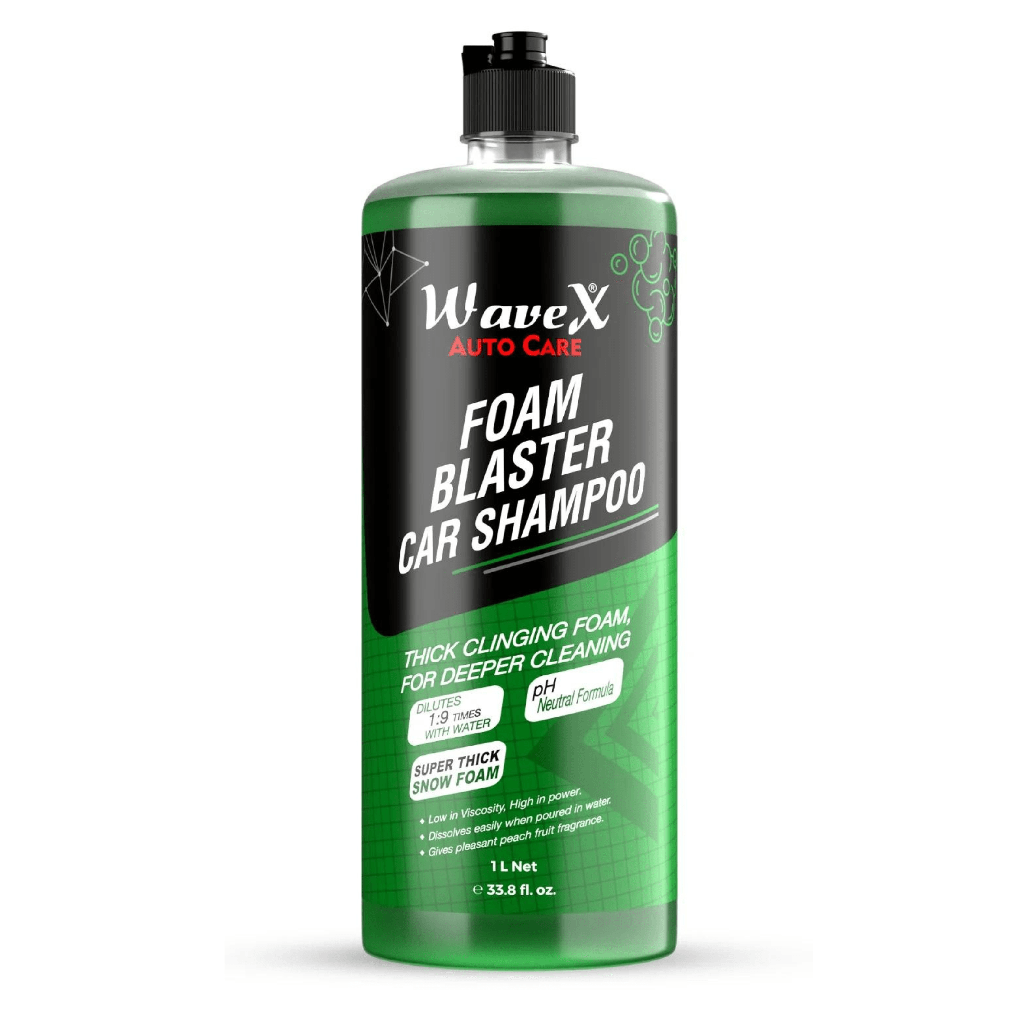 Foam Wash Car Shampoo Concentrate 1 Litre - pH Neutral Car Shampoo - Super Thick Foaming - Detailing Store