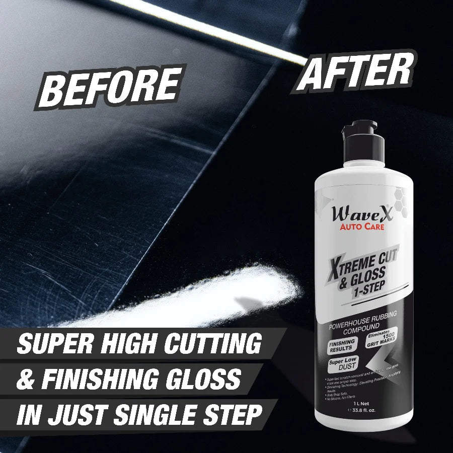 Xtreme Cut & Gloss 1-Step Compound - Professional Grade Polish for Exceptional Paint Correction and Stunning Gloss - Diminishing Abrasives - Silicone-Free - Versatile and Easy to Use - Detailing Store